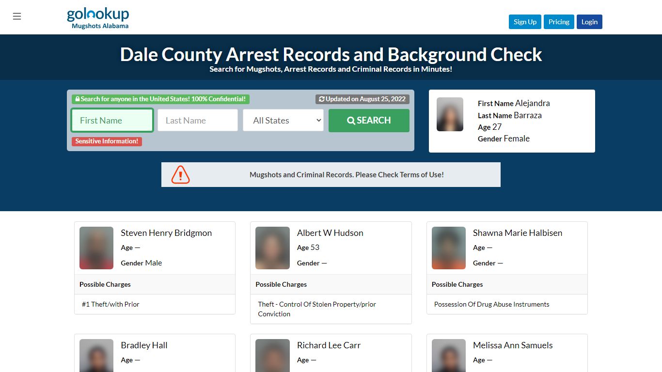 Dale County Mugshots, Dale County Arrest Records - GoLookUp
