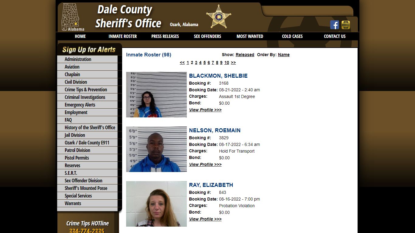 Inmate Roster - Dale County Sheriff's Office